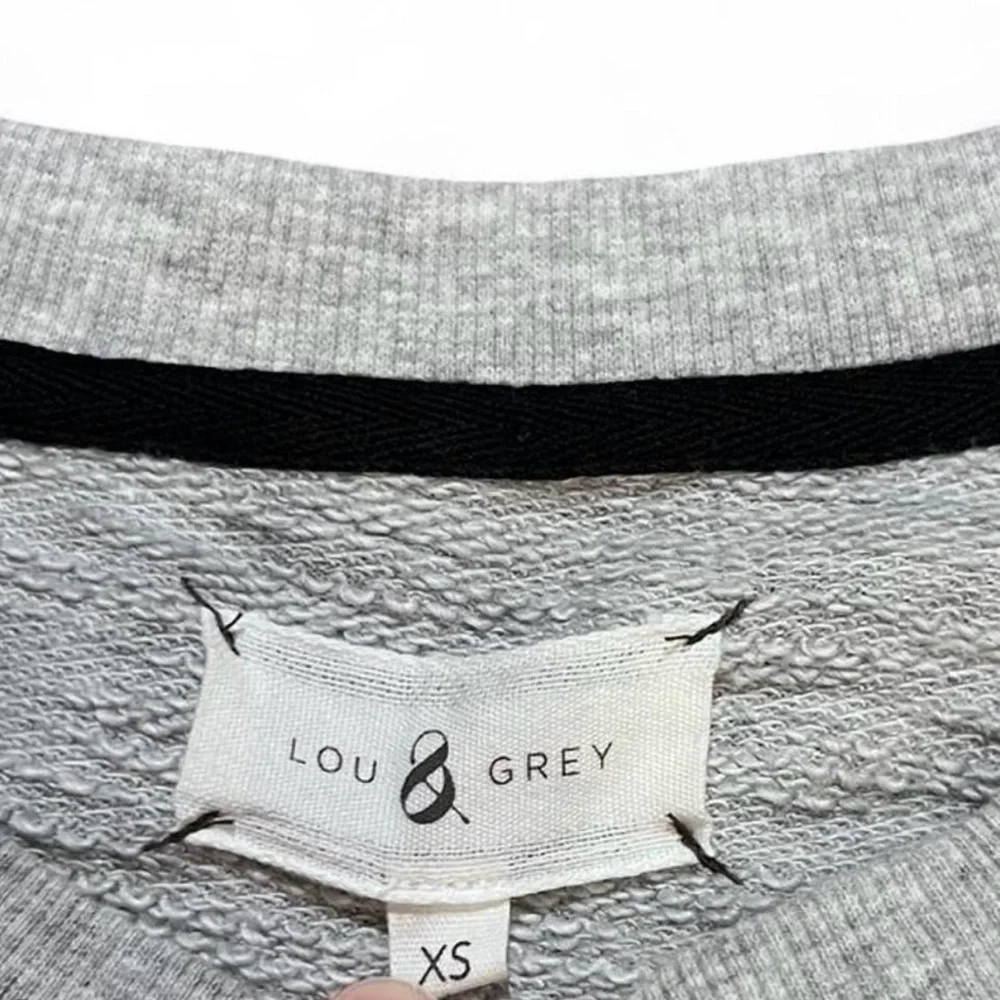 Lou & Grey Women’s XS Long Sleeve Shirt - Gray and Black Stripes Lightweight